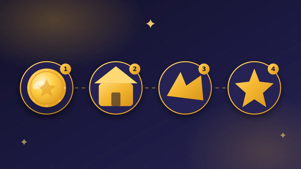 How to Play Coin Master Like a Pro Slot reel, village and raid icons arranged as a Coin Master beginner roadmap